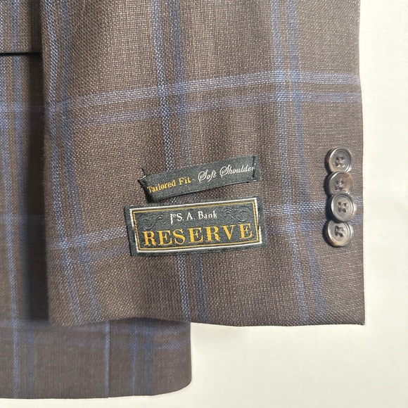 Jos. A. Bank Reserve NWT 100% Wool $698 Sport Coat Blazer Brown Plaid 46R - Picture 12 of 12